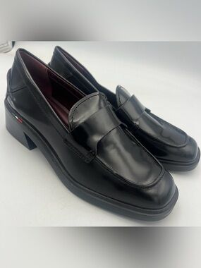 Franco Sarto Women's Gabriella Slip On Leather Loafer Black size US 7M EU37 NEW